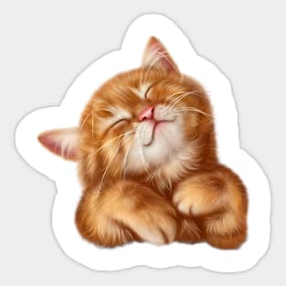 vintage-cute cat Sticker